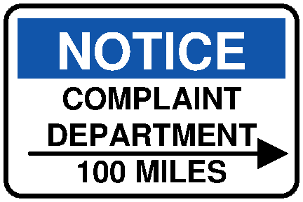 Complaint department